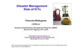 Training Course on ICT for disaster management